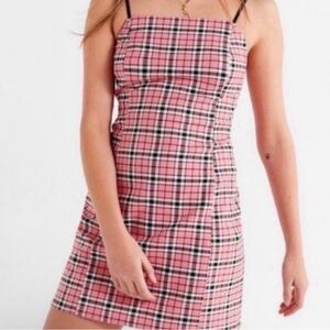 Urban Outfitters Pink and Black Plaid Dress